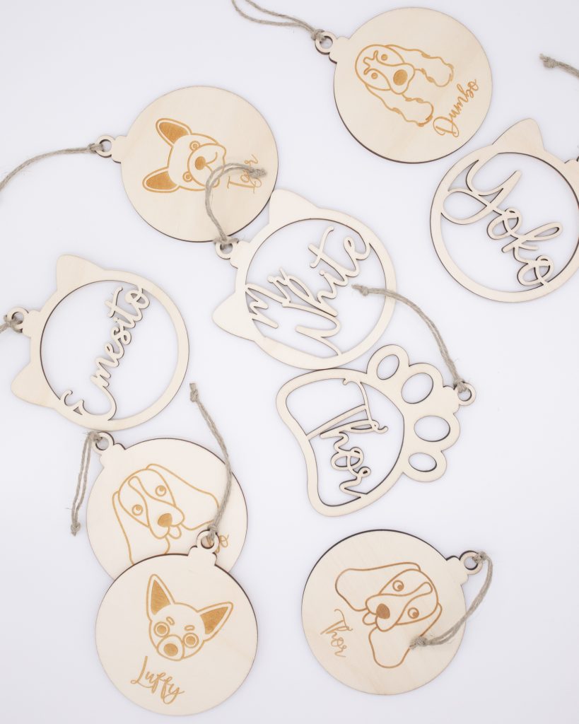 Decoración árbol silueta huella