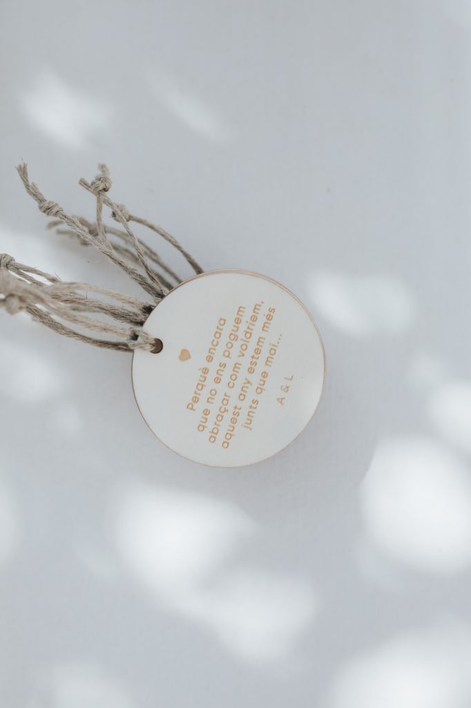 Etiquetas con frase personalizada
